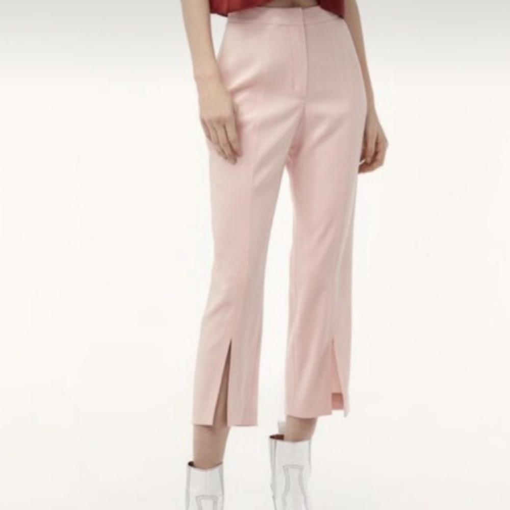 Aritzia Little Moon Flaunt Pink Front Slit Pants Size 4